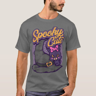 Camiseta Groovy Spooky Cute Vibes Funny Cat Con Gorra De Br