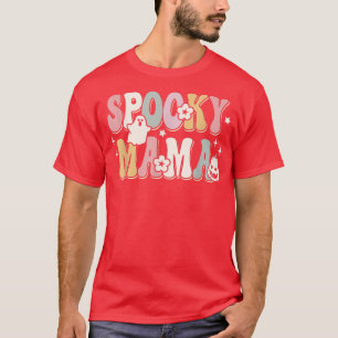 Camiseta Groovy Spooky Mama Ghost Boo Halloween Costume Ret