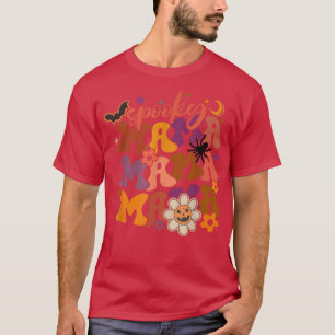 Camiseta Groovy Spooky Mama Women Mama Halloween Party