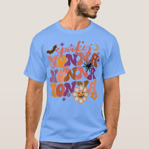 Camiseta Groovy Spooky Nonna Mujeres Fiesta de Halloween No