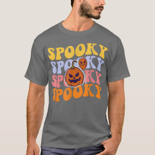 Camiseta Groovy Spooky Retro Ghost Boo Halloween Party Pump