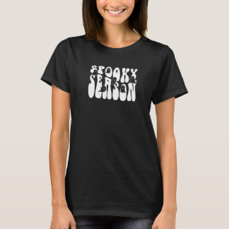 Camiseta Groovy Spooky Season Boo Ghost Spooky Vibes Hallow