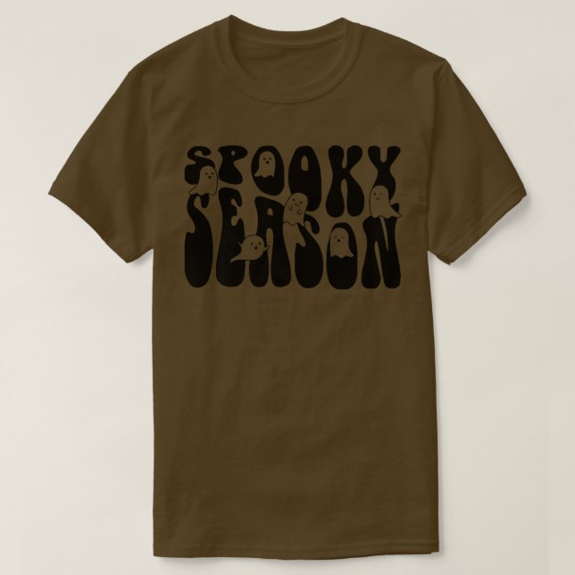 Camiseta Groovy Spooky Season Boo Ghost Spooky Vibes Hallow (Diseño del anverso)