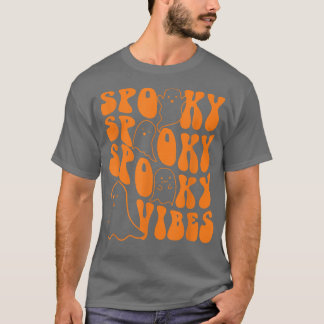 Camiseta Groovy Spooky Vibes Boo Ghost Spooky Hallow Season