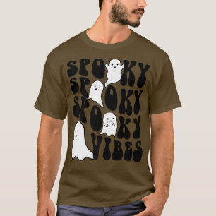 Camiseta Groovy Spooky Vibes Boo Ghost Spooky Season Funny 