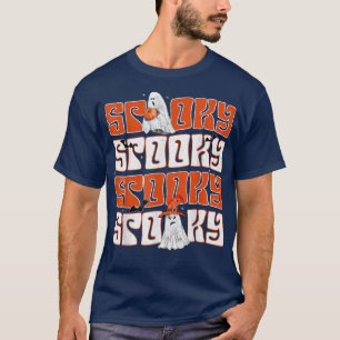 Camiseta Groovy Spooky Vibes Vintage Floral Ghost Hippie Ha