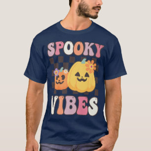 Camiseta Groovy Spooky Vibes Vintage Pumpkin Hippie Hallowe