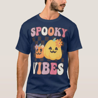 Camiseta Groovy Spooky Vibes Vintage Pumpkin Hippie Hallowe