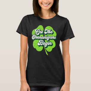 Camiseta Groovy St Patricks Day Dejar Que Los Shenanigans E