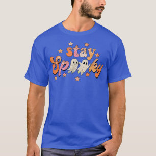 Camiseta Groovy Stay Spooky Vibes Retro Floral Ghost Funny