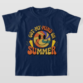 Camiseta Groovy Summer Vibes Smiley Tee