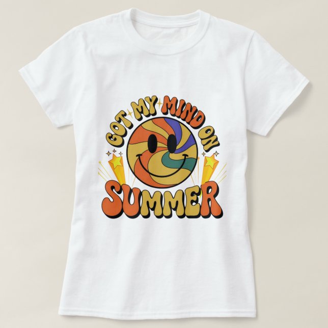 Camiseta Groovy Summer Vibes Smiley Tee (Diseño del anverso)