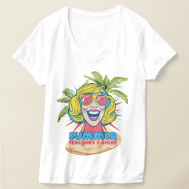 Camiseta Groovy Summer Vibes Smiley Tee para profesores