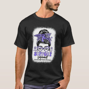 Camiseta Groovy Support Squad Messy Bun Hipertensión pulmon