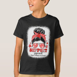 Camiseta Groovy Support Squad Moño Desordenado Cinta Roja C