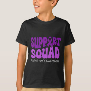 Camiseta Groovy Support Squad Purple Ribbon Brain Heimerhei