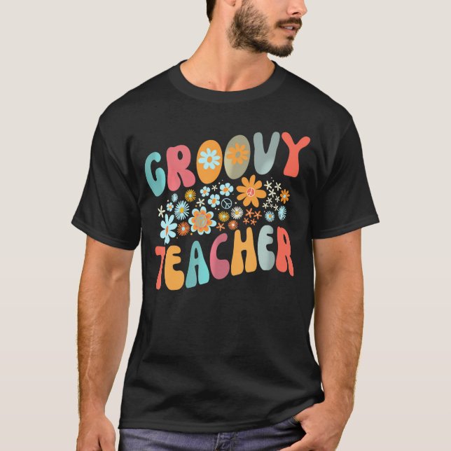 Camiseta Groovy Teacher Colorful Teacher Day (Anverso)