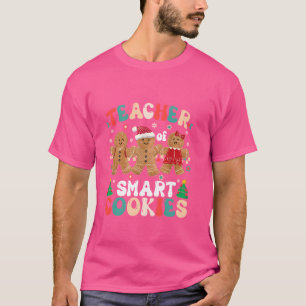 Camiseta Groovy Teacher Of Smart Cookies Funny Navidades Te