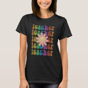 Camiseta Groovy TEACHER Sonrisa I Enseñar Escuela Primaria 