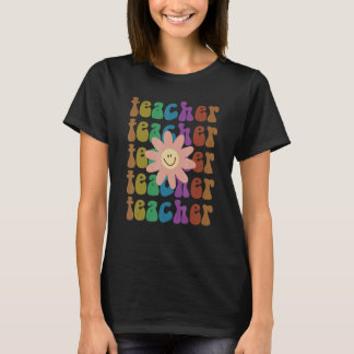 Camiseta Groovy TEACHER Sonrisa I Enseñar Escuela Primaria