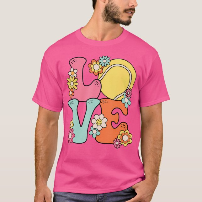 Camiseta Groovy Tennis Love Cute Tennis Lover Mujeres Chica (Anverso)