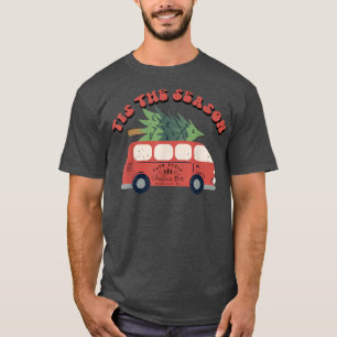 Camiseta Groovy Tis The Season Cute Truck With Christmas Tr
