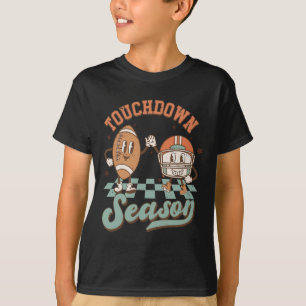 Camiseta Groovy Touchdown Season Footbyll Lightning Bolt Ga