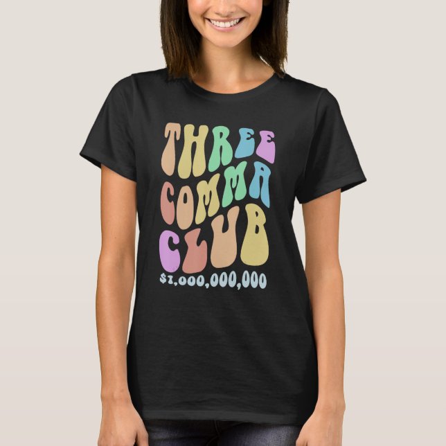 Camiseta Groovy TRES CLUB COMMA Futuro Multimillonario Mill (Anverso)