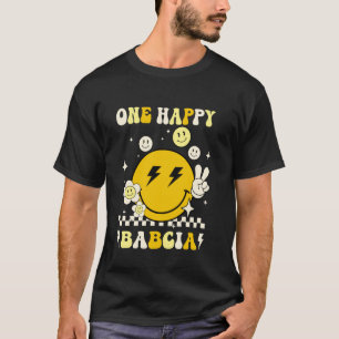Camiseta Groovy Una Feliz Babcia Cara Sonriente Cumpleaños 