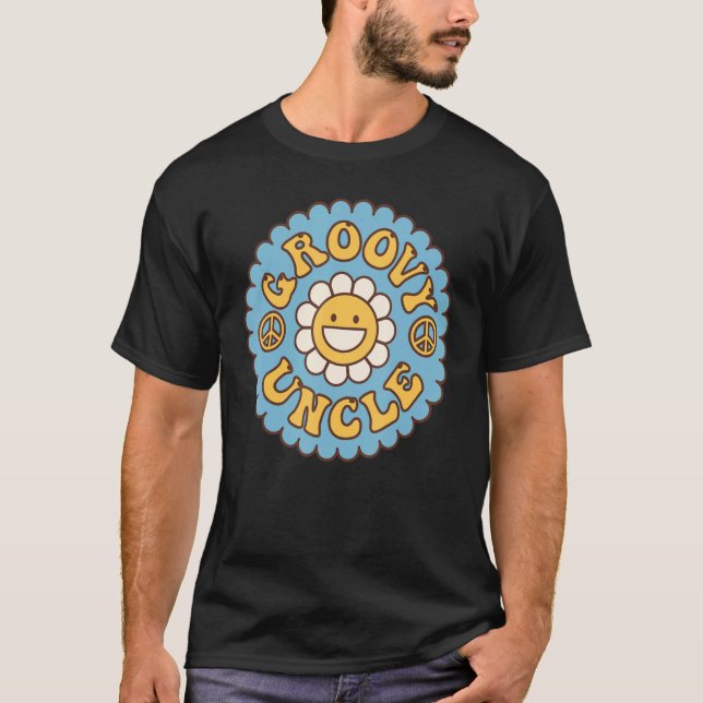 Camiseta Groovy Uncle 70s Aesthetic Nostalgia 1970's Retro  (Anverso)