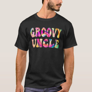 Camiseta Groovy Uncle Tie Dye Vibes Peace Hippie Matando F