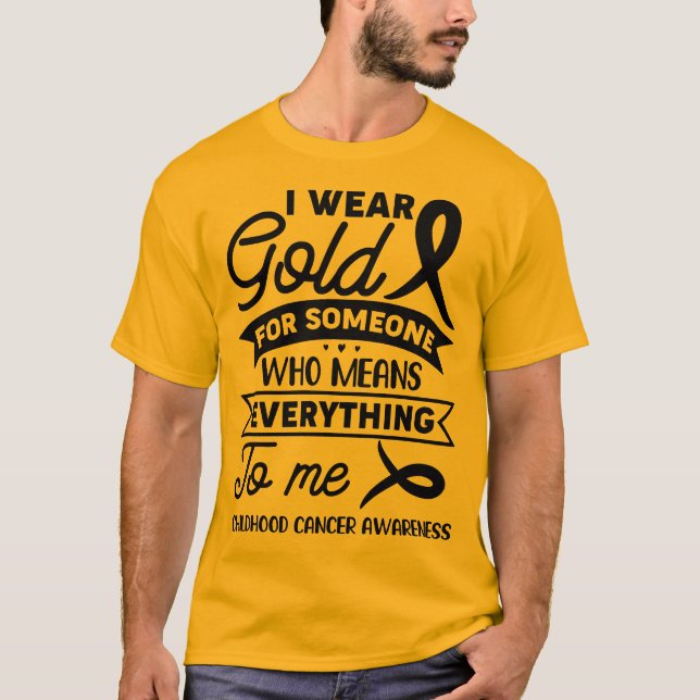 Camiseta Groovy: Uso Oro Para Concienciación Sobre El Cánce (Anverso)