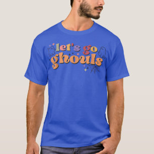 Camiseta Groovy Vamos Ghouls Floral Fantasma Hippie Hallowe