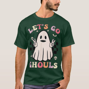 Camiseta Groovy Vamos Ghouls Retro Vestido Floral
