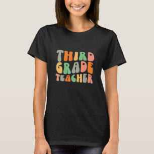 Camiseta Groovy Vintage 3rd Maestra De Tercer Grado De Vuel