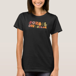 Camiseta Groovy Vintage School Counselor Apreció