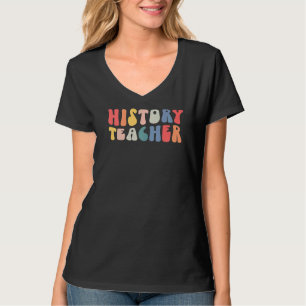 Camiseta Groovy Vintage Teacher De Historia De Vuelta A La 
