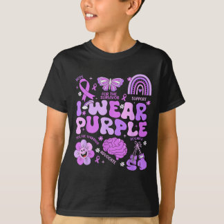 Camiseta Groovy Wear Purple Apoya el Día de Concienciación 