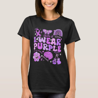 Camiseta Groovy Wear Purple Apoya el Día de Concienciación 