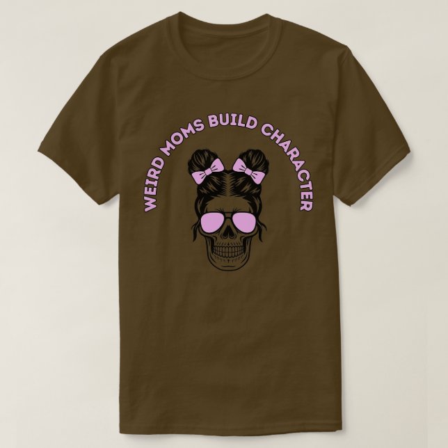 Camiseta Groovy Weird Moms Build Character12 (Diseño del anverso)