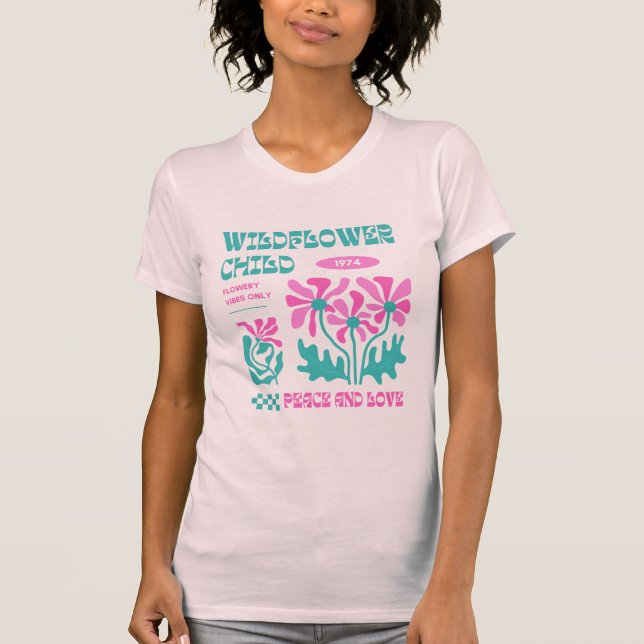 Camiseta Groovy Wildflower Retro Vibes (Anverso)