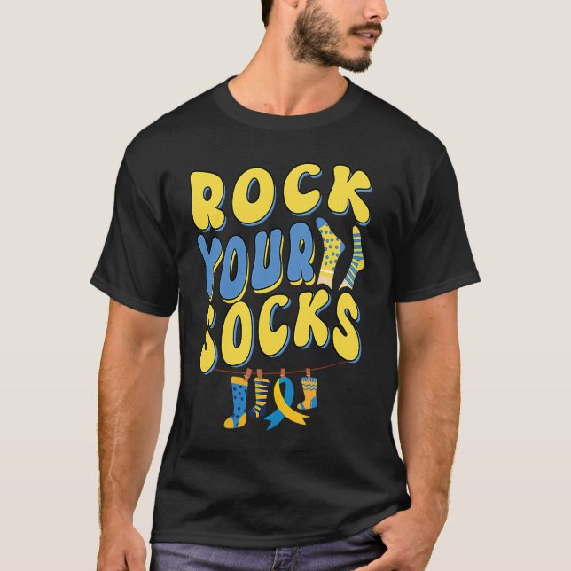 Camiseta Groovy World Down Syndrome Day 2023  Rock Your Soc (Anverso)