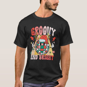 Camiseta Groovy Y Bright Disco Ball Santa Happy Face Chris