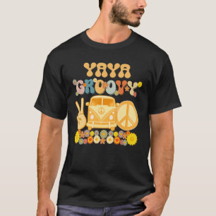 Camiseta Groovy Yaya Retro Matanza de Baby Shower familiar