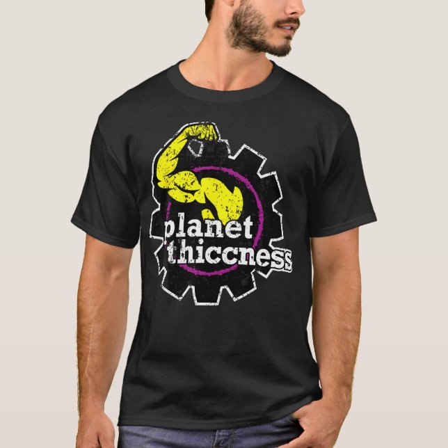 Camiseta Grosor del planeta Gimnasio Grosor Gracioso Chiste (Anverso)