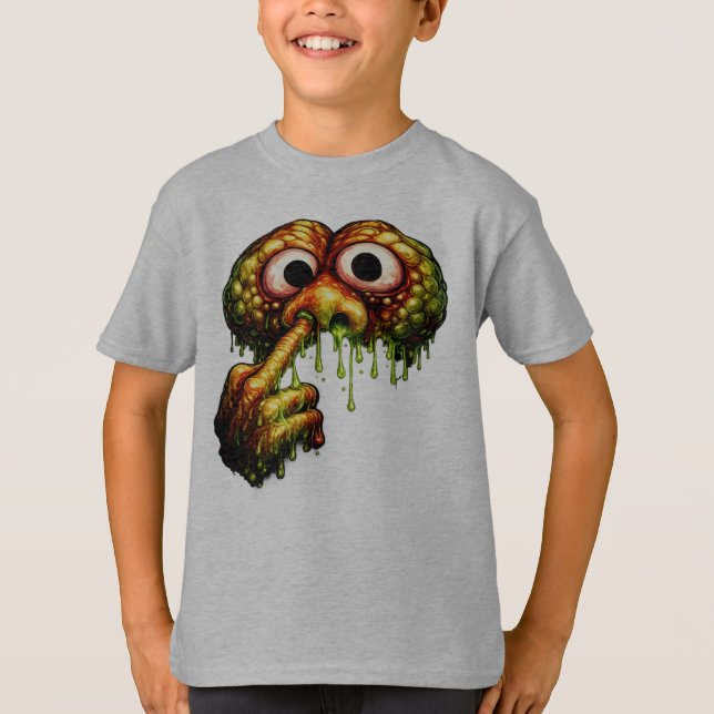 Camiseta Gross-Out Alien Nose Picking Slime (Anverso)