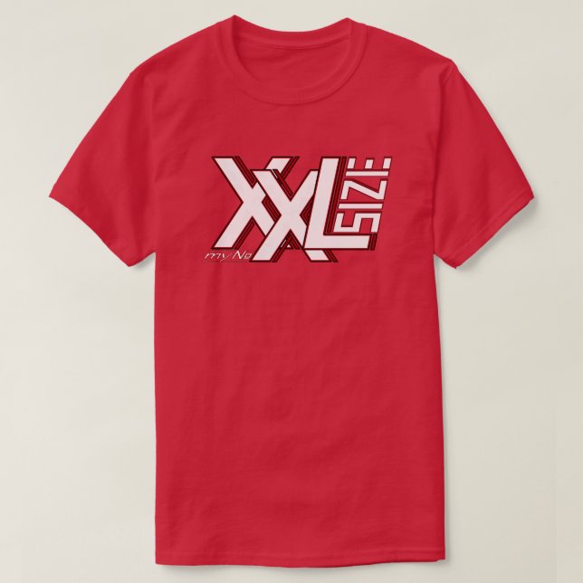 Camiseta Grösse XXL - SIZE XXL - my Number  Designerschrift (Diseño del anverso)