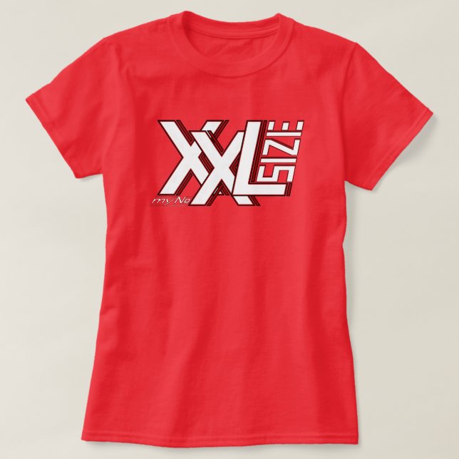 Camiseta Grösse XXL - SIZE XXL - my Number  Designerschrift (Diseño del anverso)
