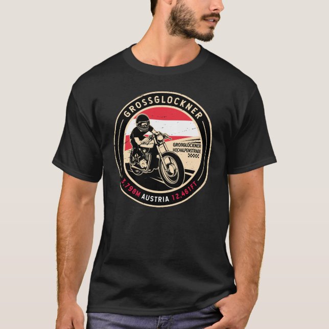 Camiseta Grossglockner | Austria | Motocicleta (Anverso)