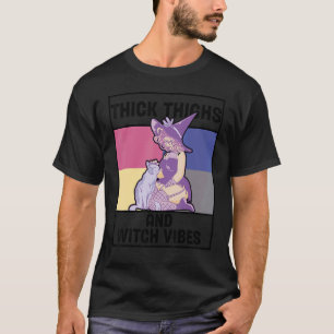 Camiseta Grosso peso de bruja vibes Gorra Halloween costu